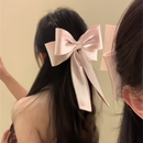 高级感缎面蝴蝶结发夹女超大号后脑勺半扎气质头饰潮 zoozmini法式