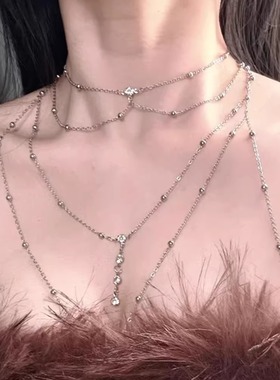 纯欲性感锁骨链装饰钛钢不掉色