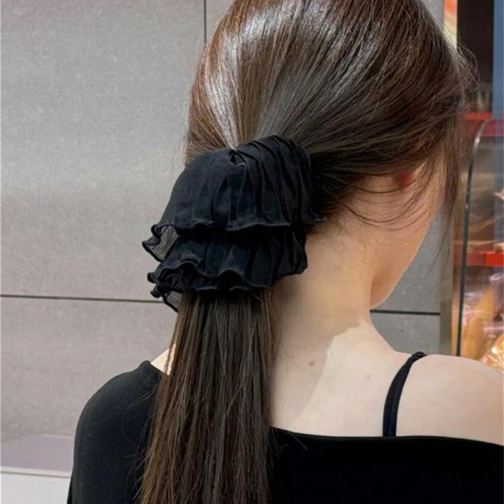 zoozmini韩系黑色褶皱大肠发圈女甜美高级感头花百搭发绳头花发饰,饰品/流行首饰/时尚饰品新,发饰,淘宝优惠券,粉丝福利购,淘宝优惠卷