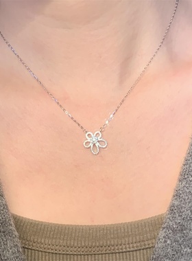 满钻太阳花项链小众个性镂空花朵