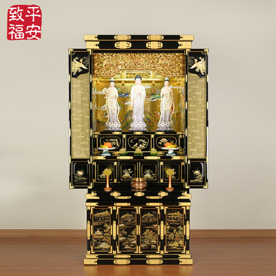 佛龛致福平安金箔烤漆