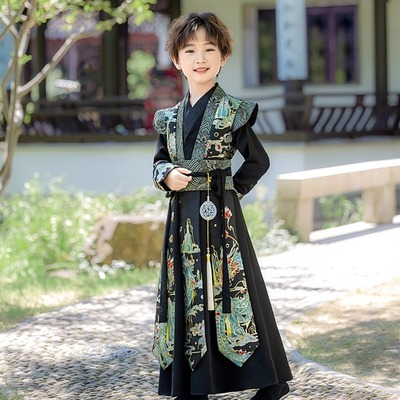 汉服男童春秋款儿童古装国风中秋