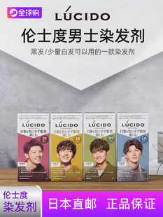 直邮日本原装进口伦士度lucido男士黑发彩染少量白发可用流行时尚