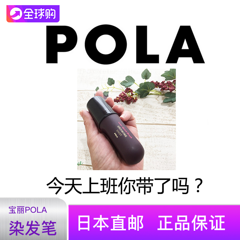 直邮日本本土POLA宝丽遮白发染发笔一次性美发刷10ML黑色深棕便携