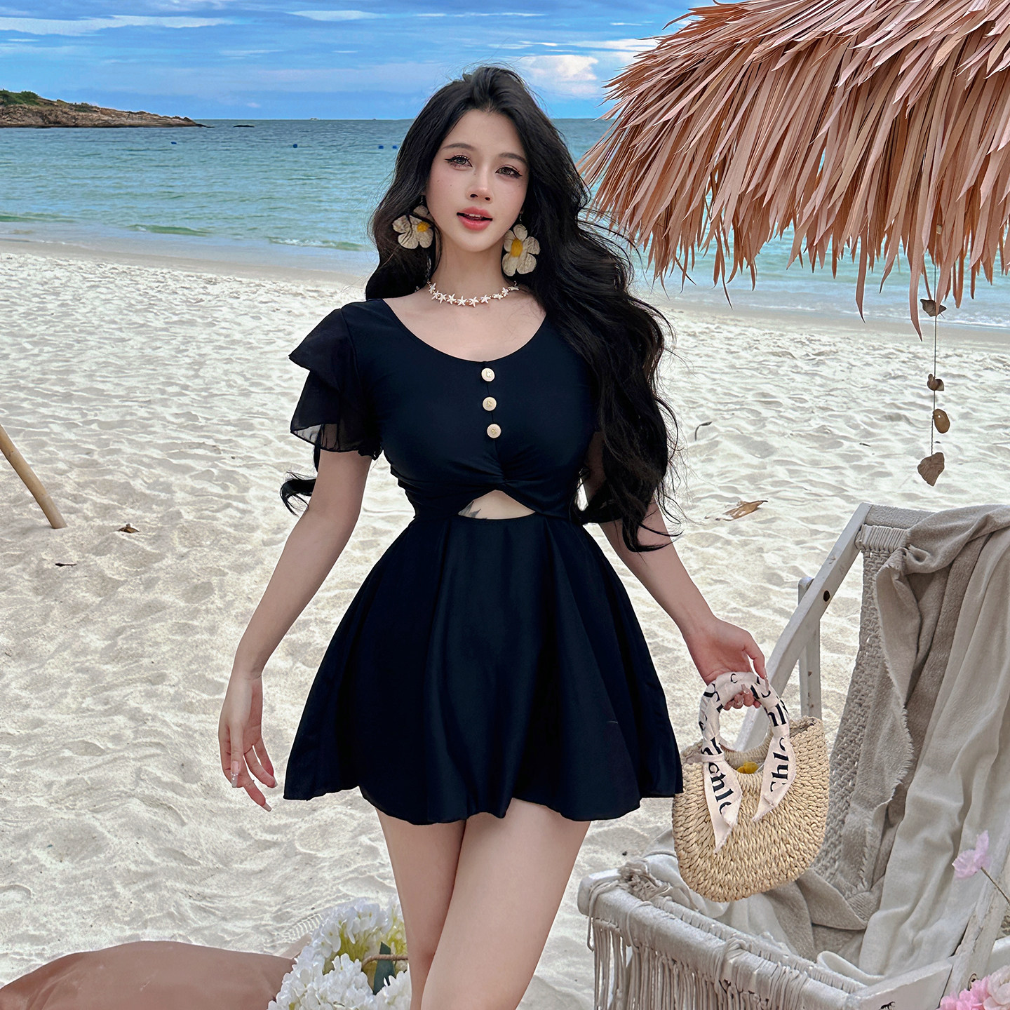 泳衣女款分体平角保守大码胖mm微胖女孩遮肉高级感2026新款泡温泉