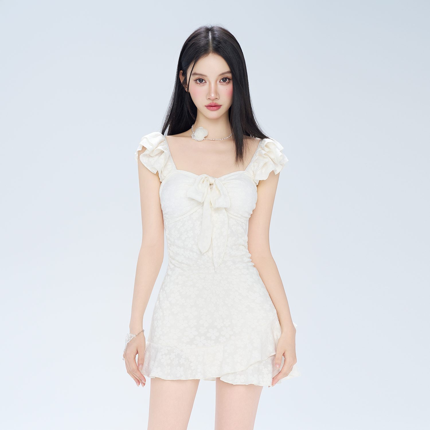泳衣女款连体裙式性感纯欲小胸聚拢显瘦高级感2025新款泡温泉泳装
