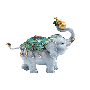 朱炳仁铜 福象升平摆件大象摆件客厅办公桌摆放玄关酒柜吸水铜象