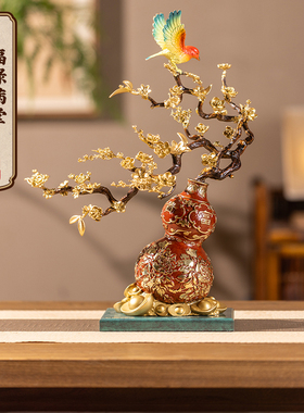 朱炳仁铜 福禄满堂家居玄关装饰电视柜桌面艺术摆件乔迁送礼