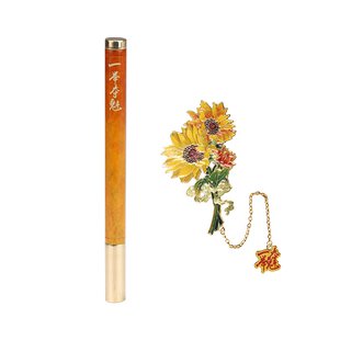 朱炳仁铜 一举夺魁文房套装高考中考毕业季送礼学生礼物向日葵