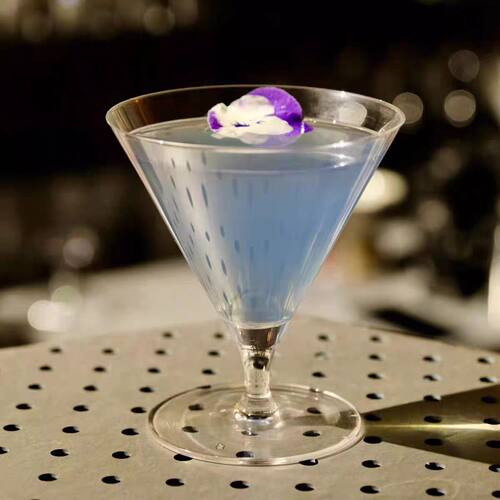 酒吧日式木村干马天尼杯矮脚马提尼鸡尾酒杯创意三角酒杯特调饮品