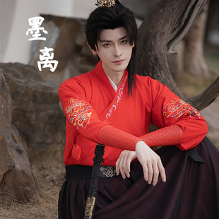 原创2026新款汉服男女春夏季侠客帅气酷古装日常国风长裙绣花套装