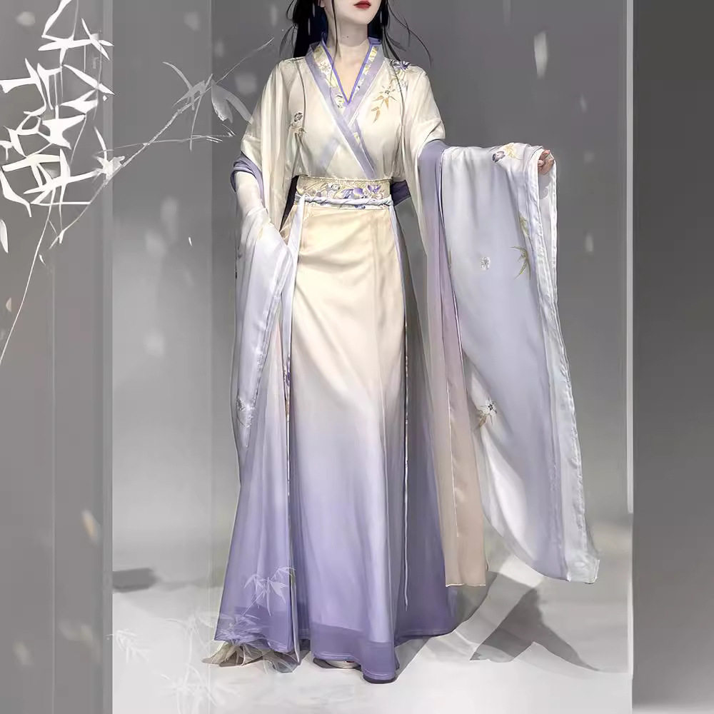 正品原创汉服女2026新款南北朝魏晋风印花中国风八破裙日常非古装