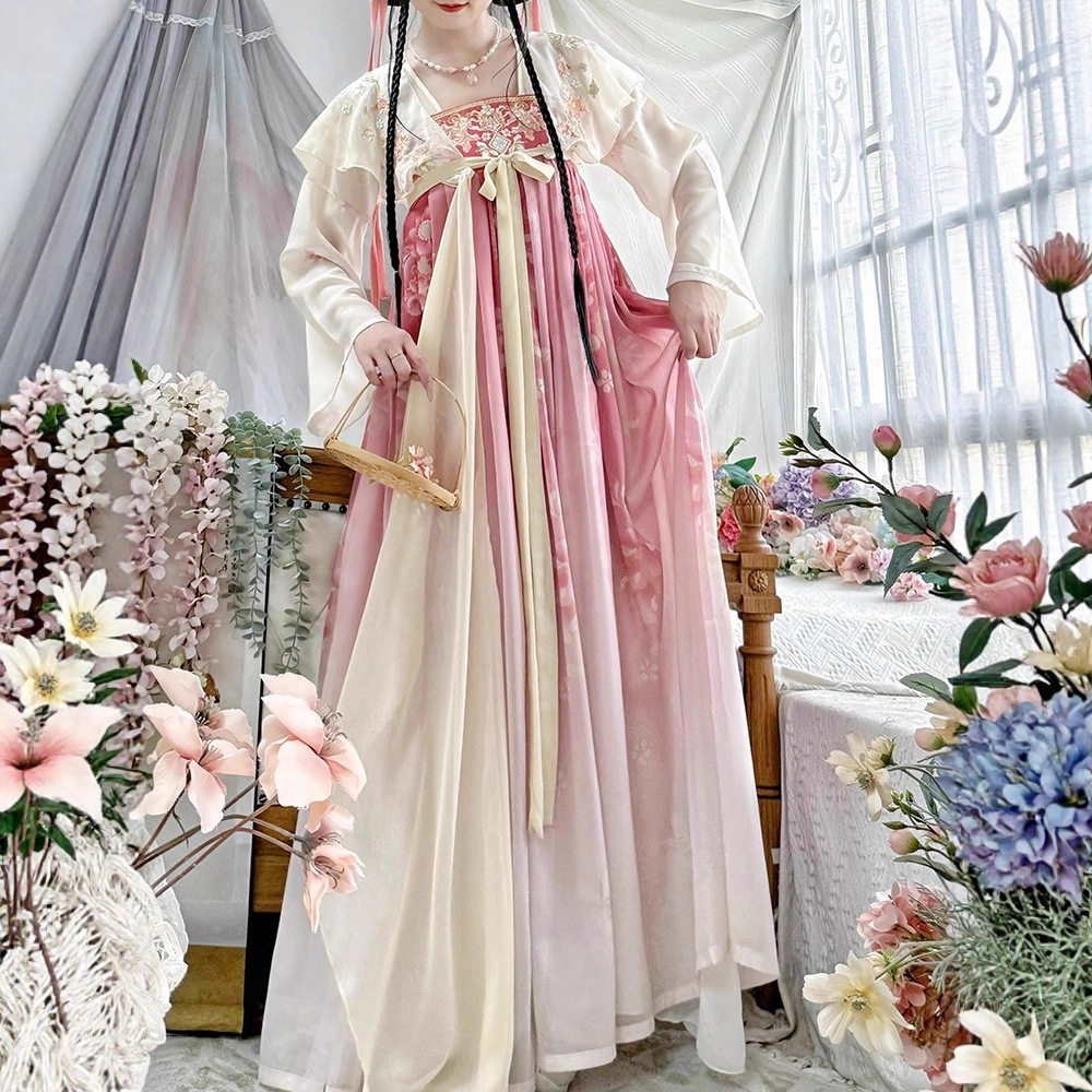 原创唐制汉服女2026新款仙气连衣裙改良齐胸襦裙仙气古装春秋日常