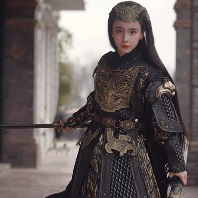 原创盔甲甲胄铠甲中国封神榜邓婵玉儿童仿甲cos甲非金属甲胄国潮