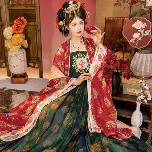 唐制汉服女成人【盛唐公主】诃子裙大袖衫全套齐胸襦裙古装春秋