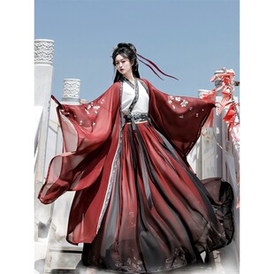 汉虞葵_鸟鸣涧外 原创魏晋制汉服女2026新款秋季侠客国风成人古装