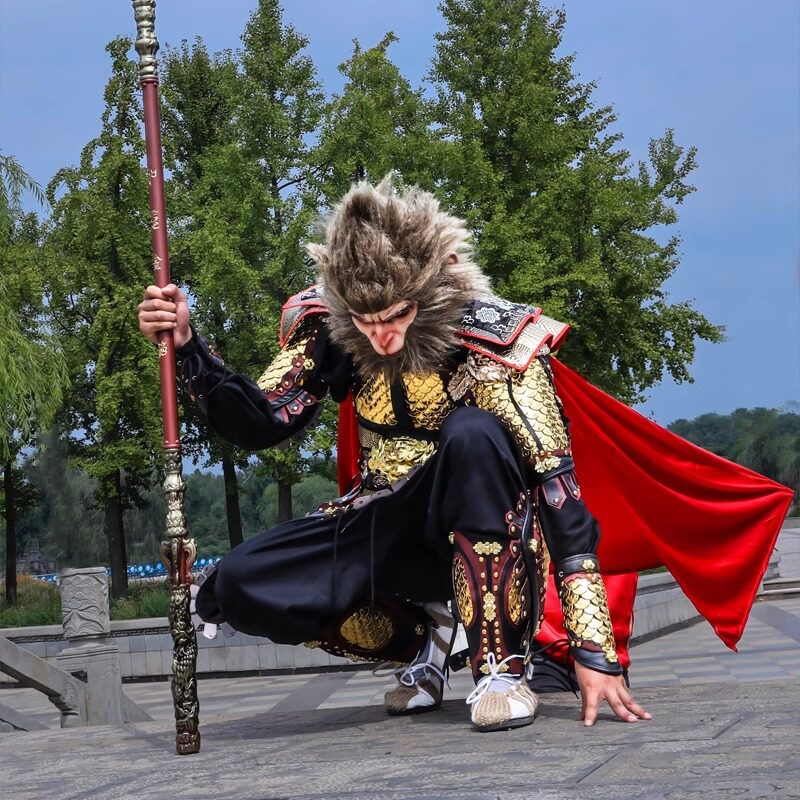 黑神话悟空cos服装金属甲胄盔甲汉服铠甲分体将军腰带男女鱼鳞甲