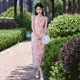 订婚日常可穿素雅无袖 夏季 复古 绝美2026新款 粉色旗袍女新中式