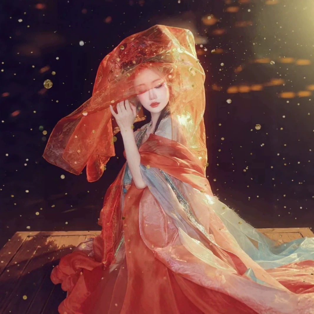 【梦幻泡影】褚云令蝴蝶绣花国风大典破烂飘片唐制诃子裙氛围感