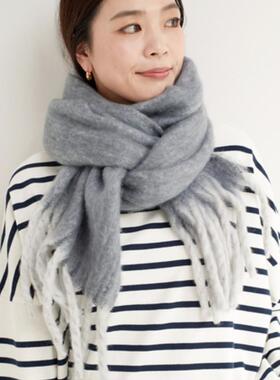 纯色围巾圈圈纱BC家日本单纯原尾货加厚保暖秋冬百搭男女情侣氛围