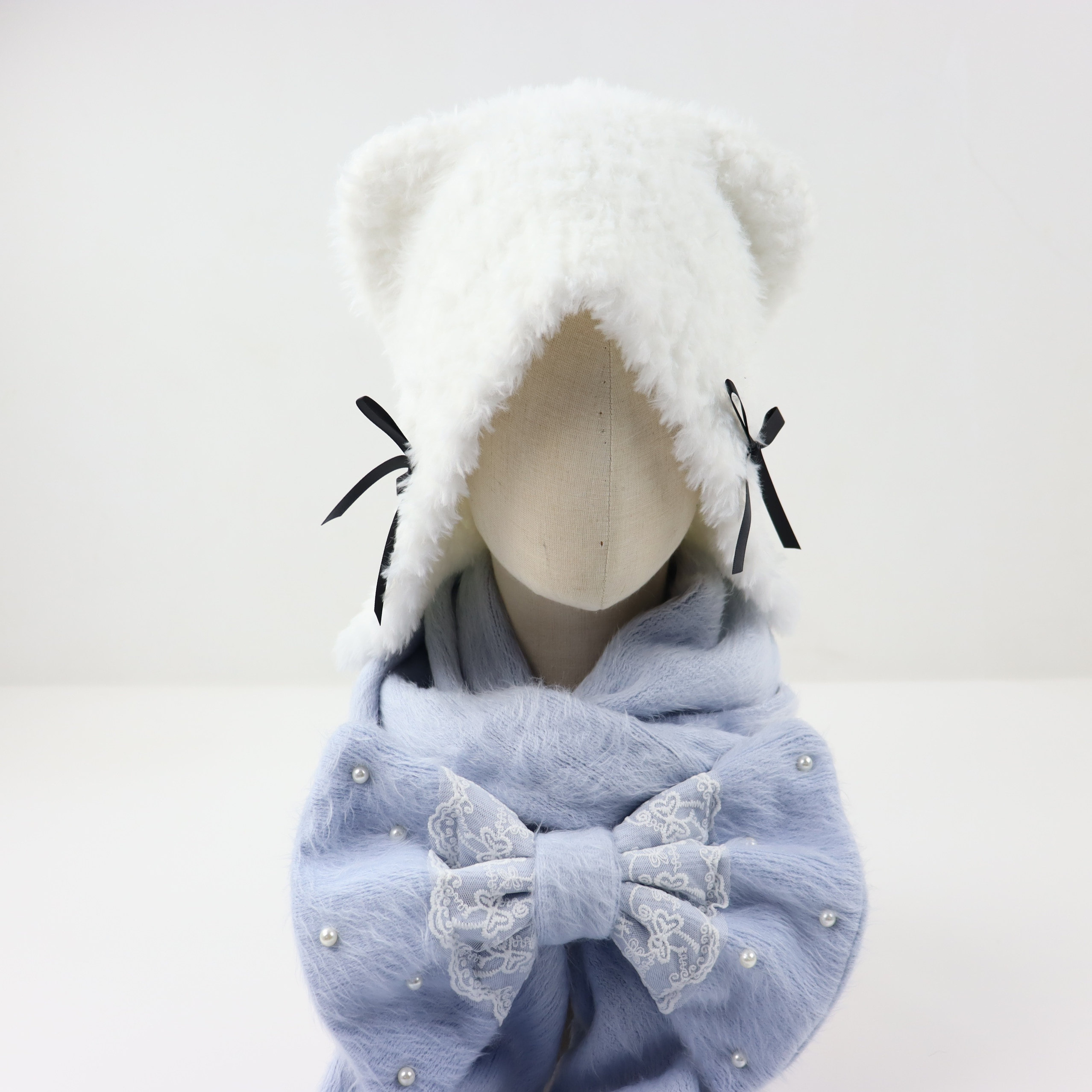 帽子东北旅游可爱猫耳朵保暖纯色