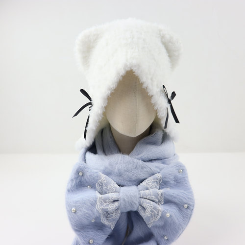 帽子东北旅游可爱猫耳朵保暖纯色