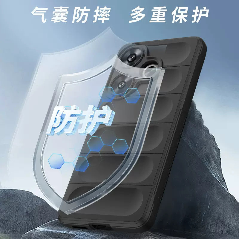 适用红米turbo3手机壳气囊防摔小米turbo3保护套redmi全包镜头硅胶肤感简约redmiturbo3男女个性创意软潮外壳