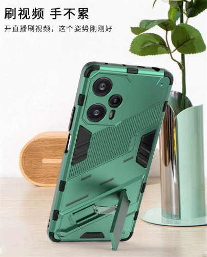 适用红米Note 12 Turbo手机壳小米note12pro+保护套磨砂硬壳note12pro气囊防摔探索版全包镜头redmi铠甲支架