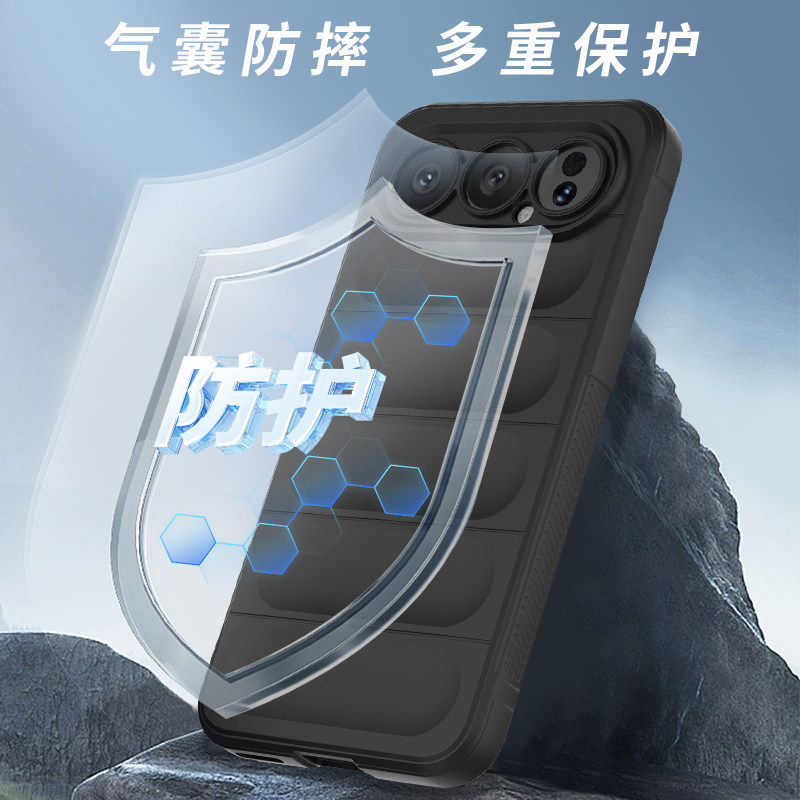 适用荣耀500手机壳新款Honor500Pro加厚防滑防摔手机外壳MEPAN0保护套MEY一AN00气囊抗摔硅胶全包镜头高档壳