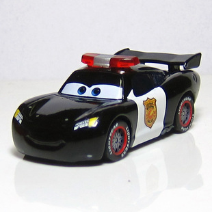 玩具车美泰合金车模型黑色警长 汽车总动员 稀缺款 警车 闪电麦昆