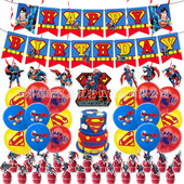 超人主题生日派对装 饰用品气氛布置氛围气球蛋糕装 饰肯特Superman