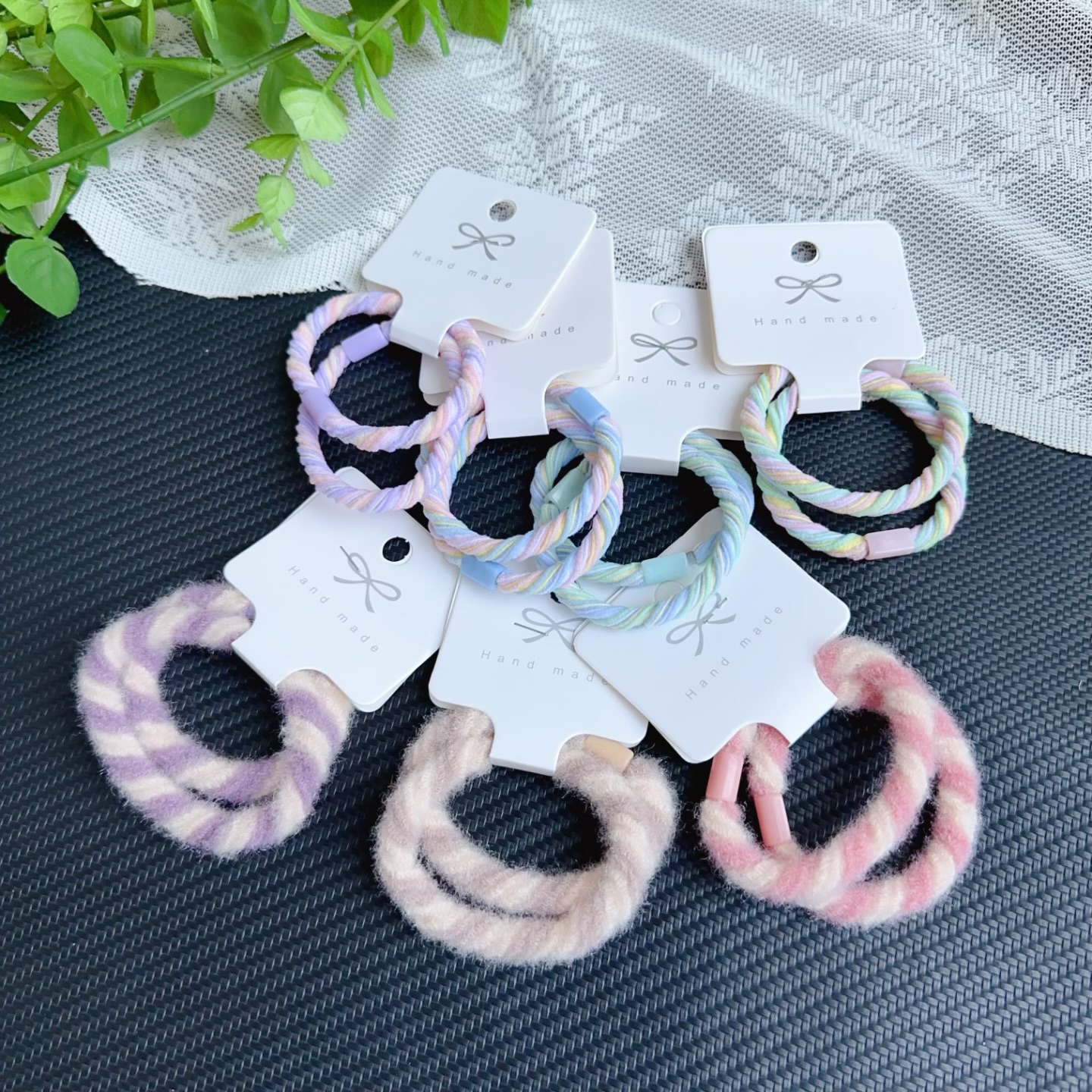 高弹力耐用头绳发圈橡皮筋女生扎头发绳高马尾清新马卡龙少女头饰