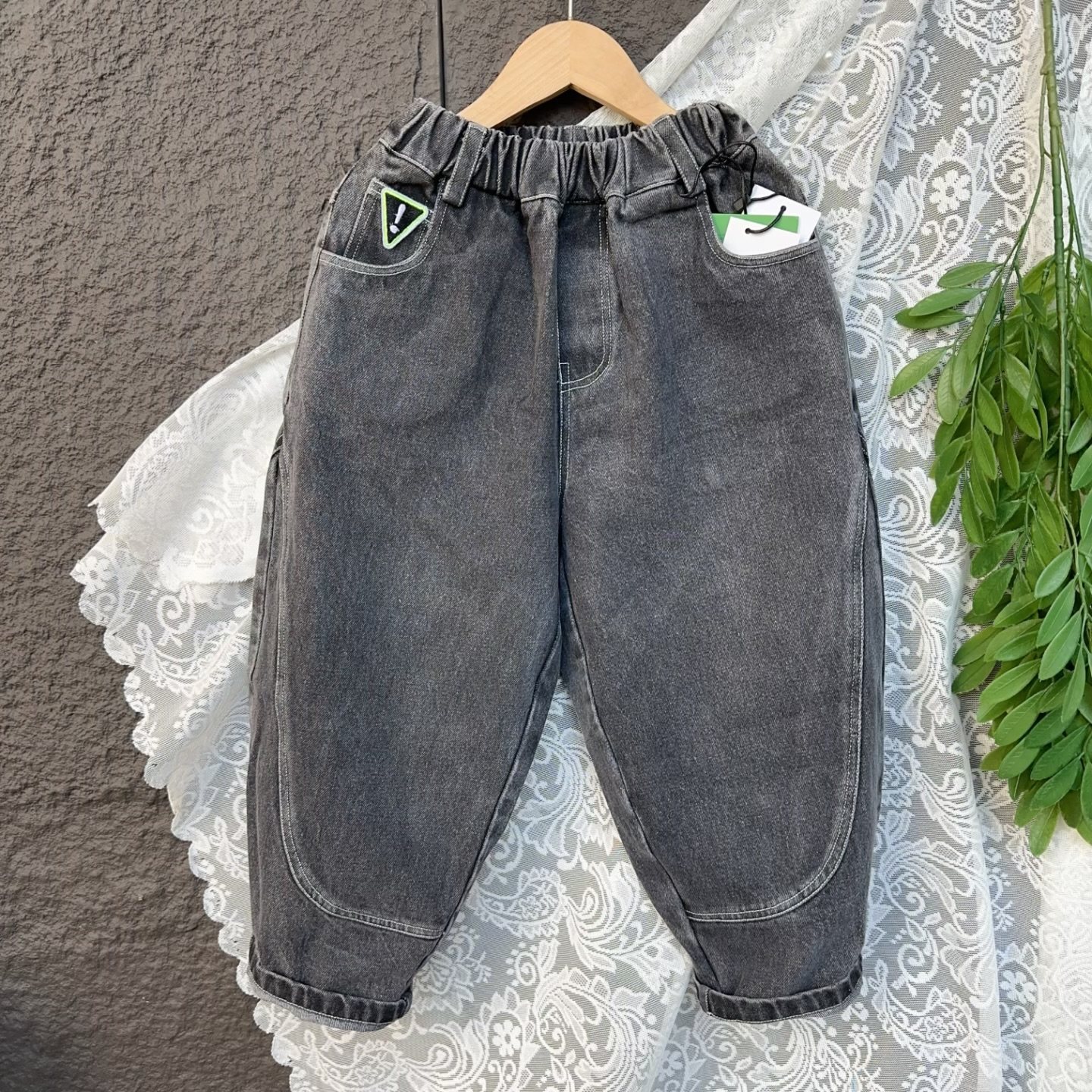 然~柜~纯棉男童女童复古牛仔裤儿童春季宽松中大童百搭老爹裤裤子,童装/婴儿装/亲子装,儿童牛仔裤,淘宝优惠券,粉丝福利购,淘宝优惠卷