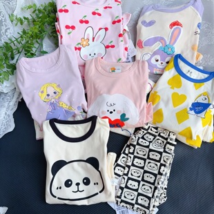 小贝心男女童睡衣可爱莱卡棉儿童家居服长袖秋冬装宝宝秋衣裤套装