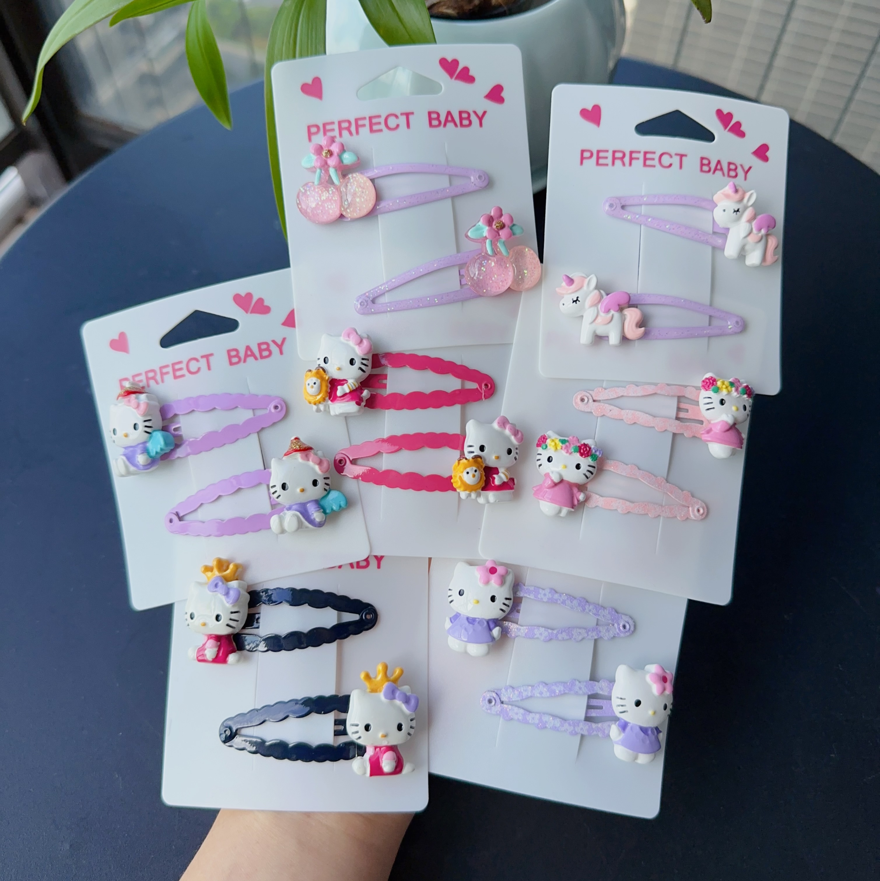 外贸4-14岁女童樱桃发夹