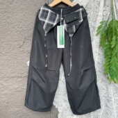 可拆卸屁帘伞兵裤 天依角童装 裤 中大童一体绒速干工装 25018 秋冬季