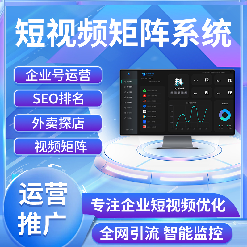 短视频矩阵系统机构号本地化抖音矩阵ai剪辑批量发布管理