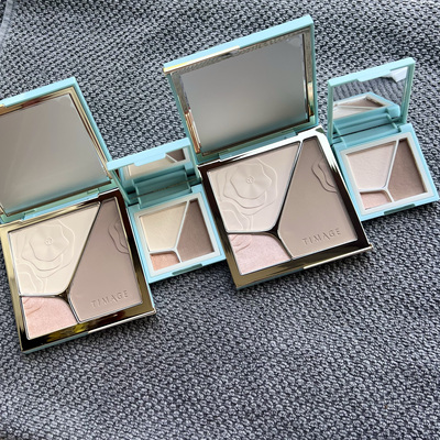 彩棠新款4.0三色立体高光鼻影一体阴影修容盘分装小样哑光自然