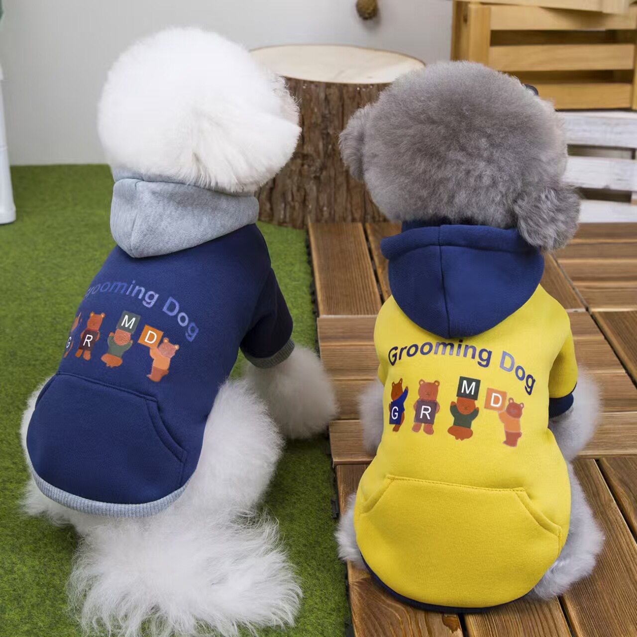 可爱的猫咪狗狗衣服小狗连帽加绒卫衣秋冬款比熊博美雪纳瑞保暖潮