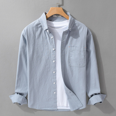 纯棉小清新长袖衬衫外套