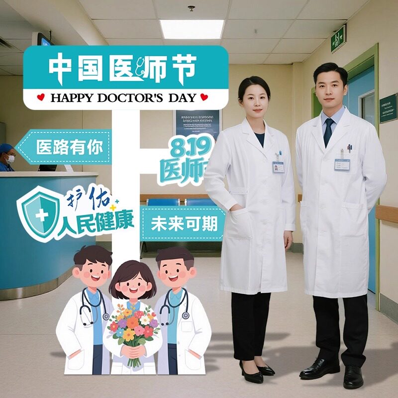 8.19中国医师节场景布置医院科室氛围感装饰品拍照相框立牌kt展板