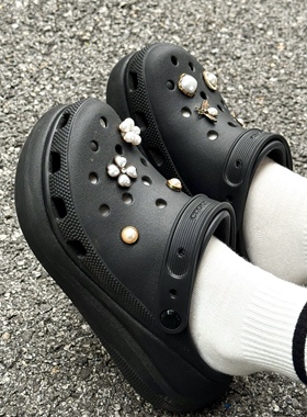 Crocs卡骆驰洞洞鞋经典泡芙Clog26年夏季新款沙滩鞋凉鞋207521