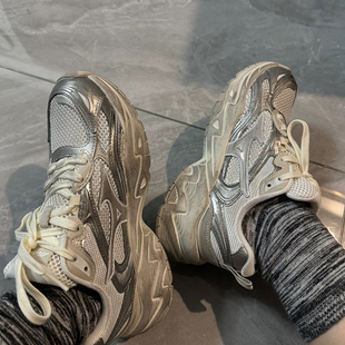 Mizuno/美津浓 TRAINER 2K V2 复古厚底增高运动跑鞋D1GH2504-03