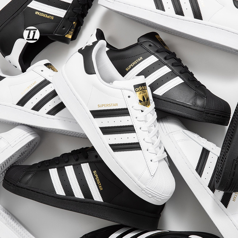 adidas三叶草 superstar 阿迪金标 小白鞋 黑白 男女板鞋 eg4958