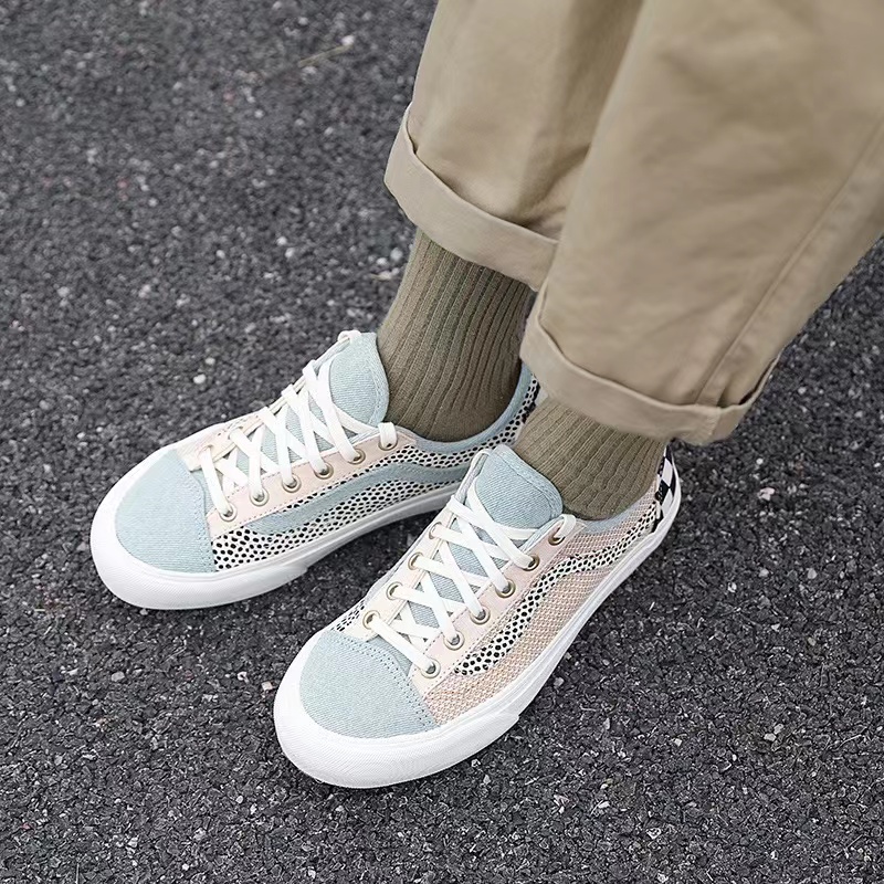 Vans Style 36 低帮休闲鞋棕蓝拼接男子帆布鞋滑板鞋 VN0A5HYRAYR