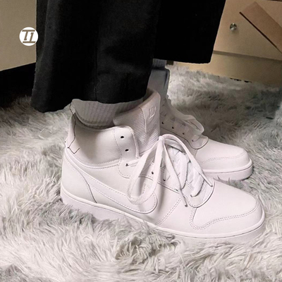 耐克NIKE EBERNON MID高帮复古简版黑白空军休闲板鞋AQ1773-100