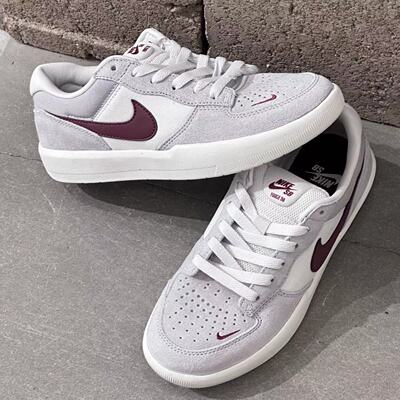 耐克NIKE SB FORCE 58 新款灰白男女翻毛皮运动板鞋 CZ2959-004