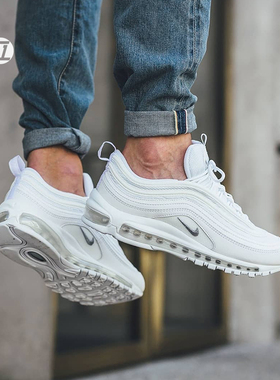 专柜正品 Nike耐克Air Max 97 纯白子弹气垫男女鞋 921826-101