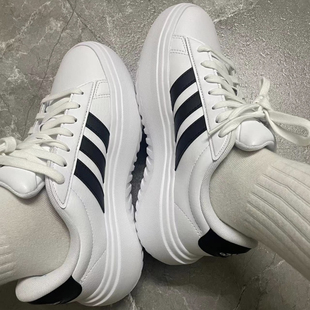 Adidas GRAND COURT PLATFORM 网球 厚底 板鞋 白色