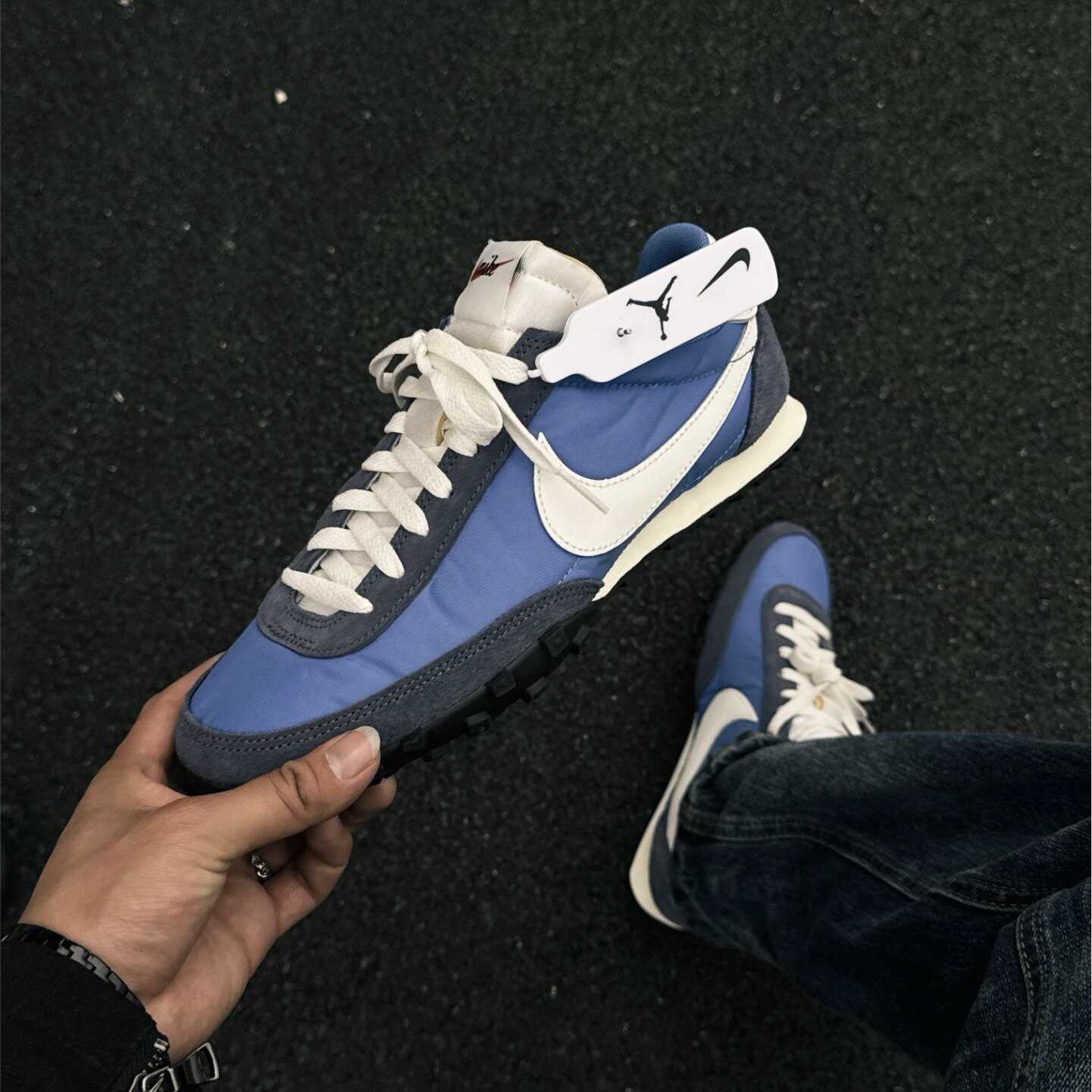 耐克NIKE WAFFLE RACER白蓝休闲运动鞋华夫鞋舒适透气IM8658